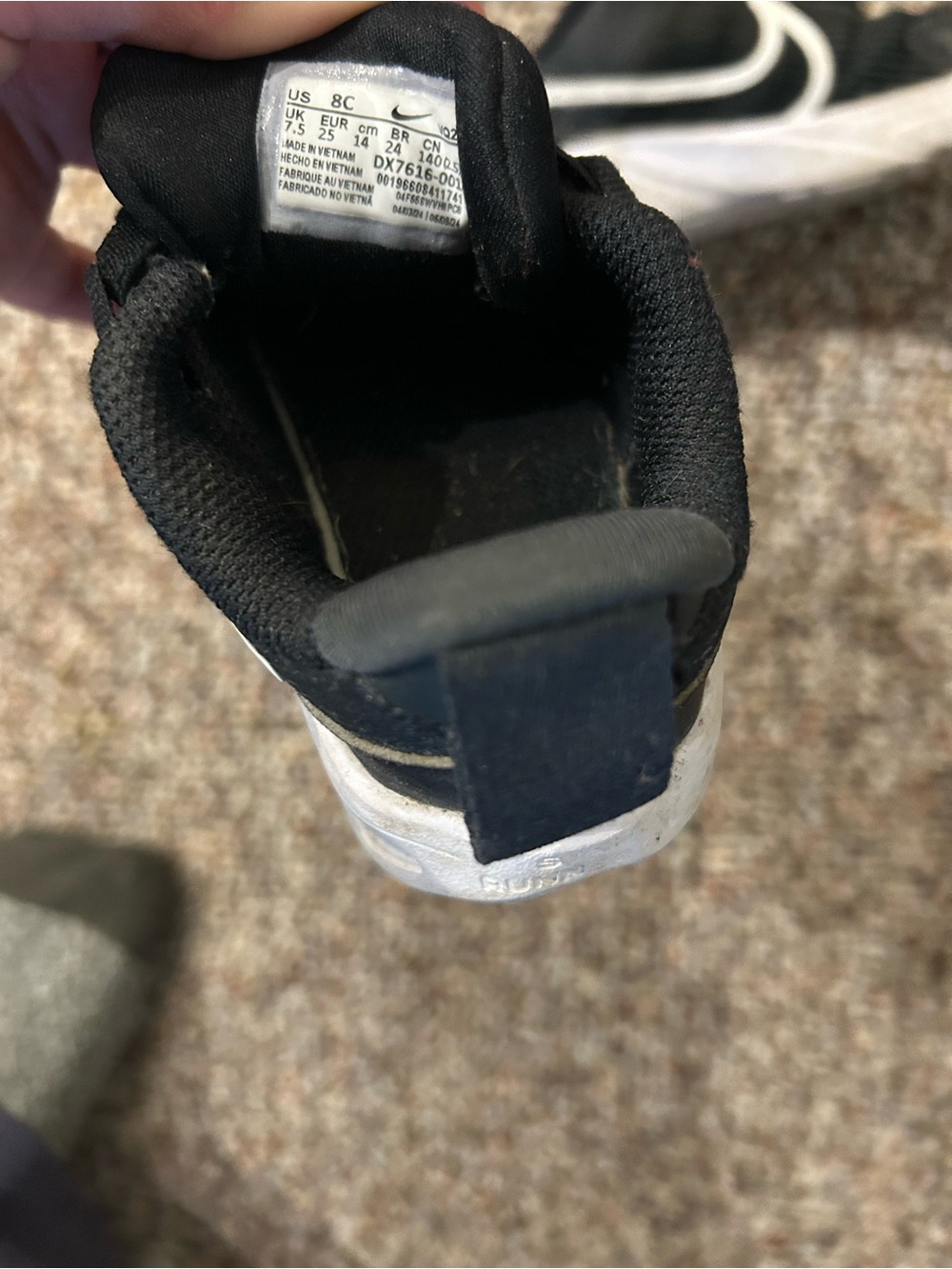 Nike Kids Black and White Casual Sneakers